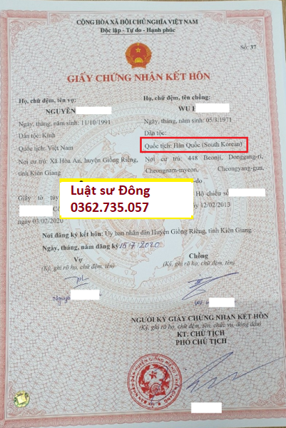 Kết hôn với người Hàn Quốc