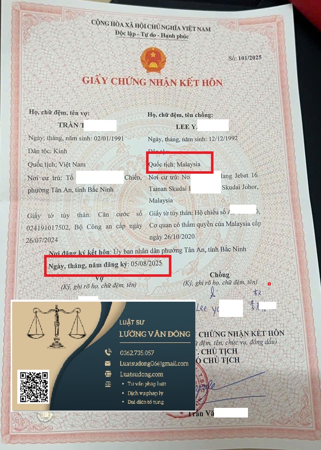 Kết hôn với người Malaysia