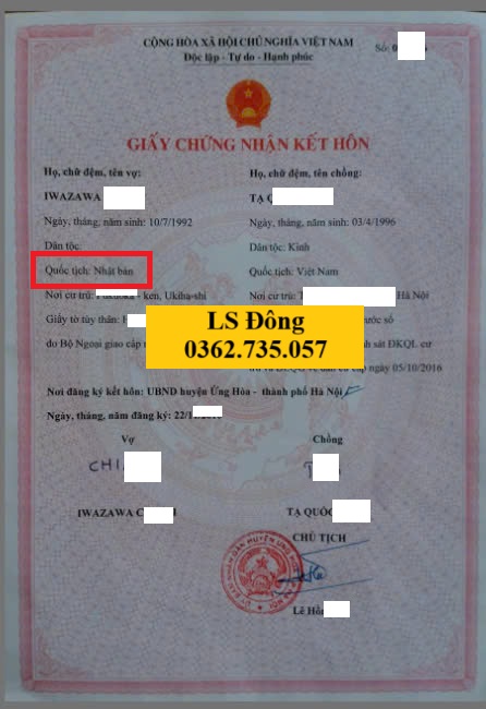 Kết hôn với người Nhật Bản