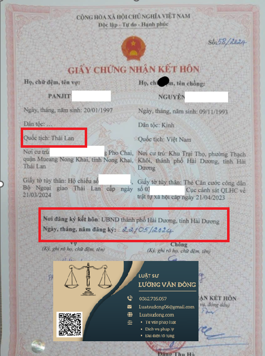 Kết hôn với người Thái Lan