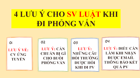 4 lưu ý khi đi phỏng vấn xin việc cho SV Luật