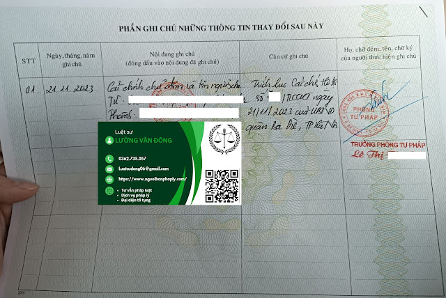 Cải chính giấy khai sinh