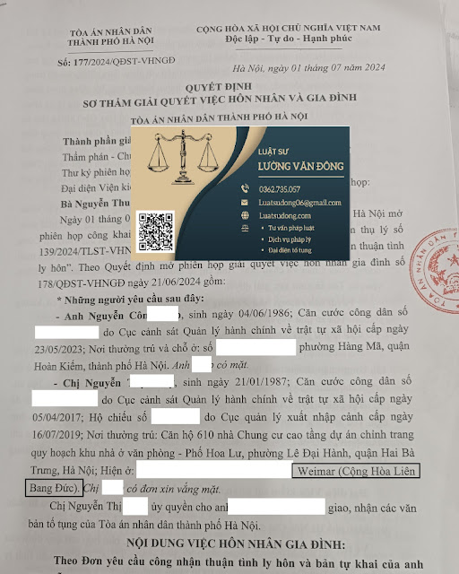 Quyết định ly hôn yếu tố nước ngoài - CHLB Đức Quyết định ly hôn yếu tố nước ngoài - CHLB Đức