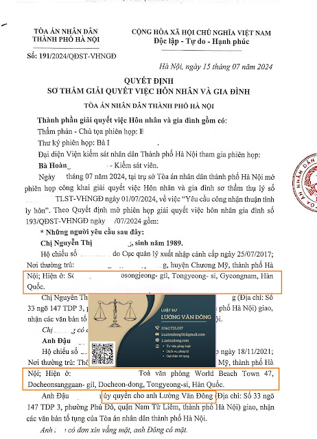 Ly hôn 2 vợ chồng đang ở Hàn Quốc Ly hôn 2 vợ chồng đang ở Hàn Quốc