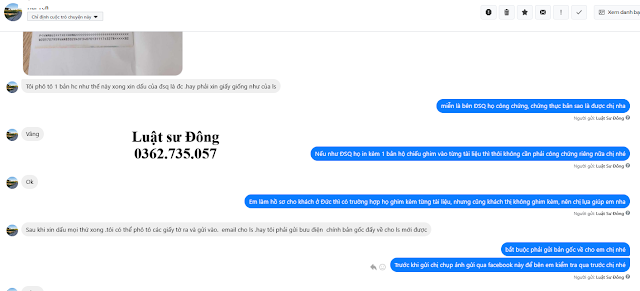 Khách hàng ở nước ngoài nhờ Ls Đông hỗ trợ thủ tục Khách hàng ở nước ngoài nhờ Ls Đông hỗ trợ thủ tục