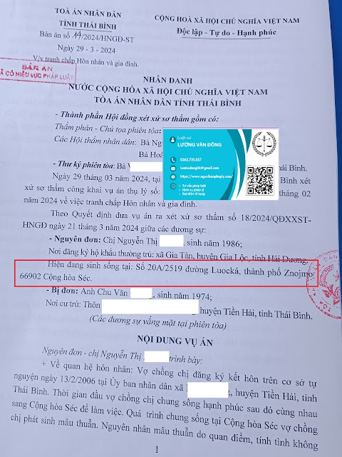 Ly hôn yếu tố nước ngoài tại Thái Bình Ly hôn yếu tố nước ngoài tại Thái Bình