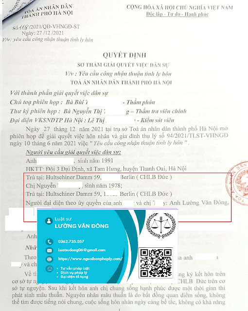 Ly hôn 2 vợ chồng đều ở CHLB Đức Ly hôn 2 vợ chồng đều ở CHLB Đức