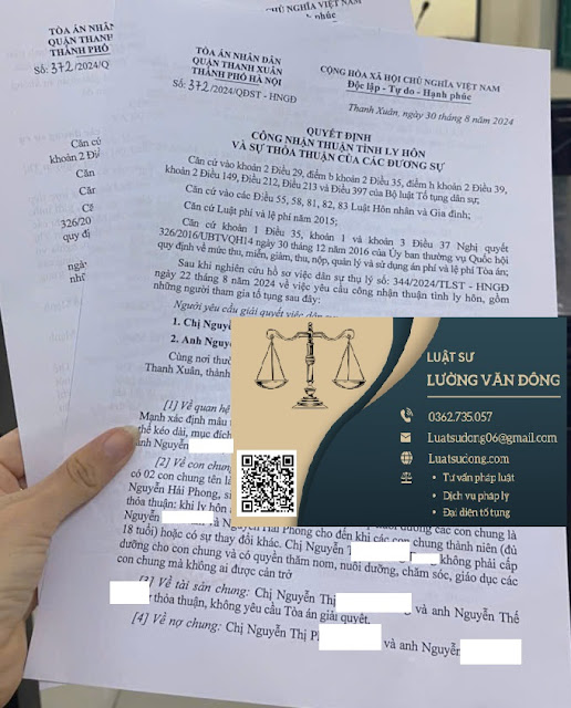 Quyết định ly hôn tòa án quận Thanh Xuân Quyết định ly hôn tòa án quận Thanh Xuân