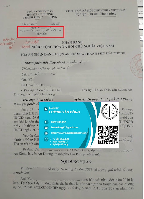 Luật sư Đông hỗ trợ khách hàng thay đổi quyền nuôi con sau khi ly hôn thành công