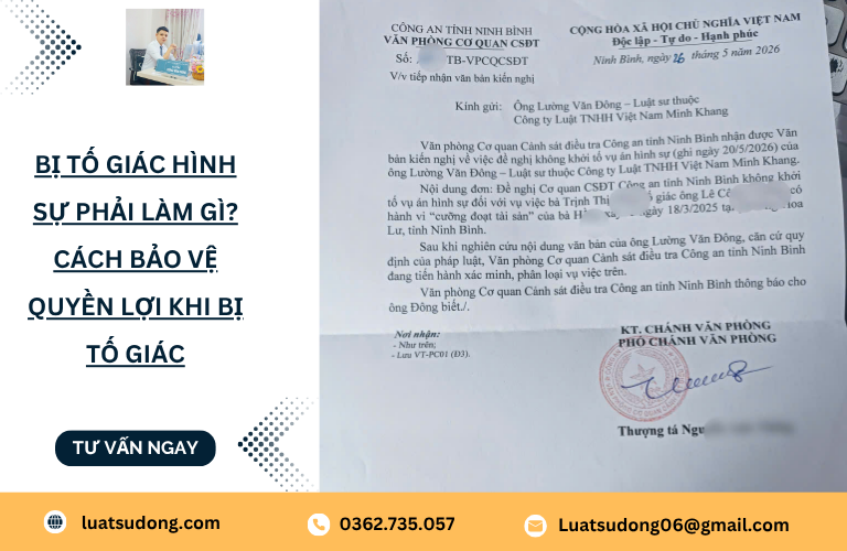 Bị tố giác hình sự phải làm gì?