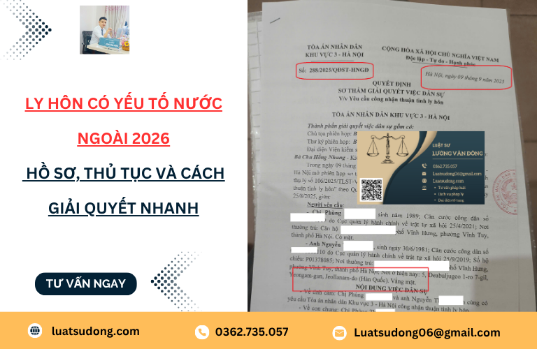 Ly hôn có yếu tố nước ngoài 2026
