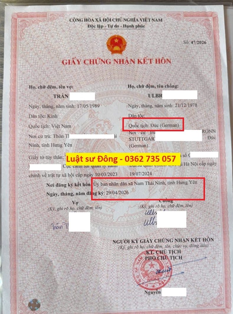 Kết hôn với người Đức tại Việt Nam