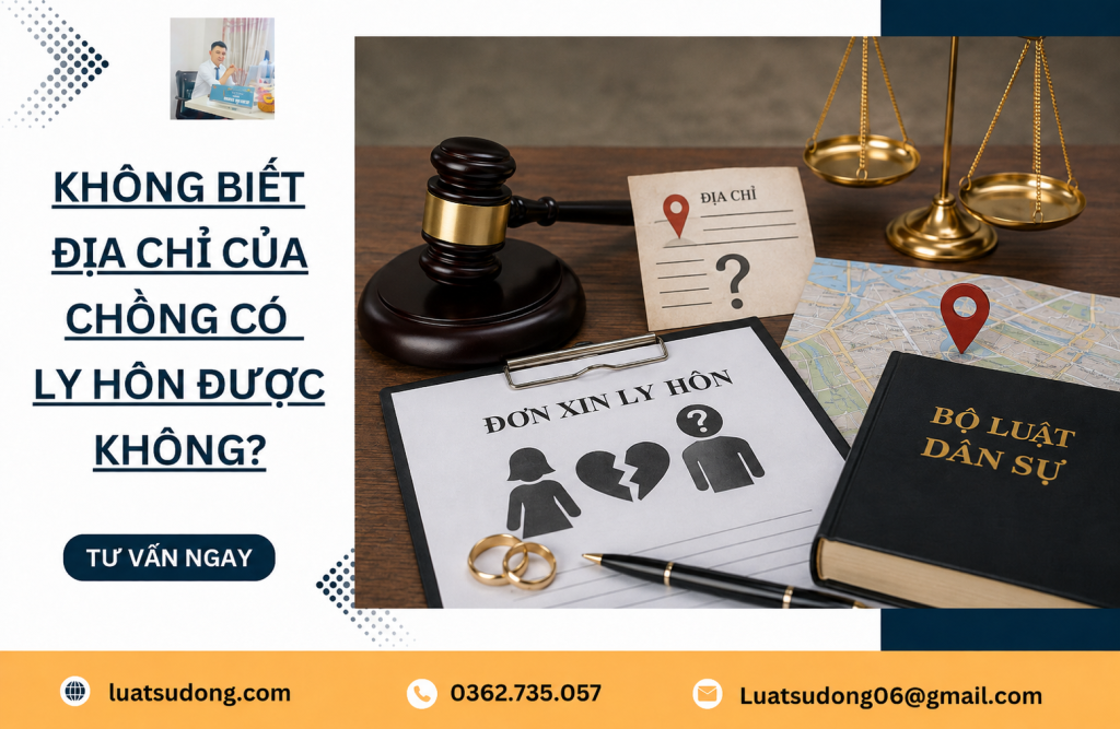 Không biết địa chỉ của chồng có ly hôn được không