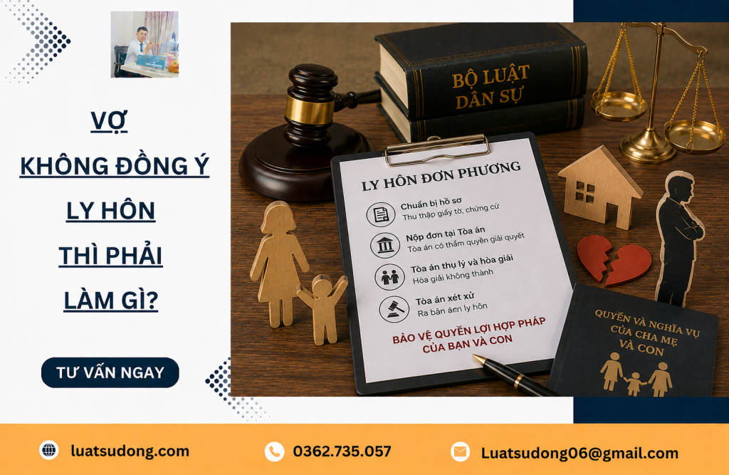 Vợ không đồng ý ly hôn thì phải làm gì