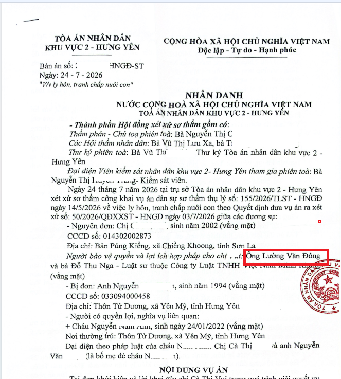 ly hôn đơn phương tại Hưng Yên