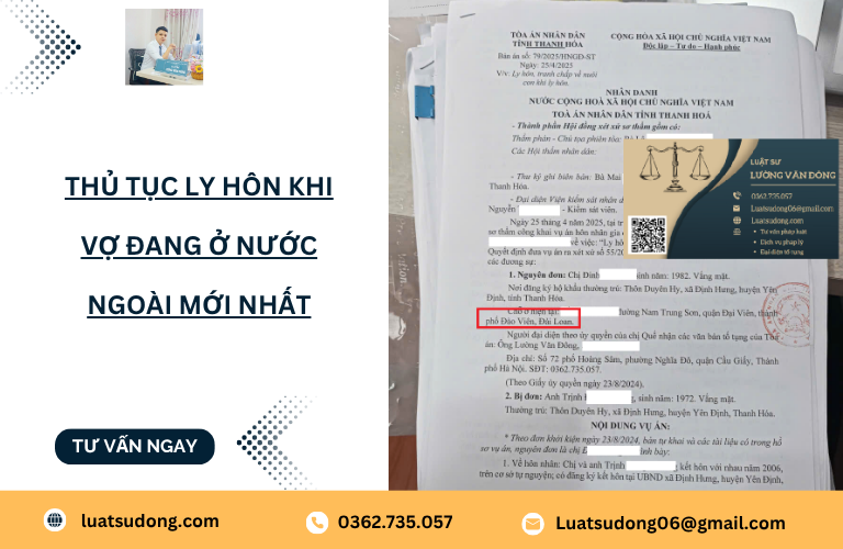 Ly hôn khi vợ đang ở nước ngoài