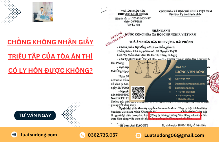 Chồng không nhận giấy triệu tập của tòa án thì có ly hôn được không?